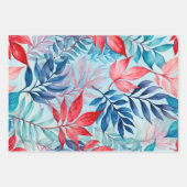 Farbenfrohe Botanische Kunstbekleidung Geschenkpapier Set (Vorderseite)