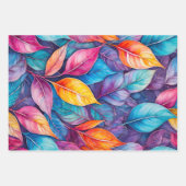 Farbenfrohe Botanische Kunstbekleidung Geschenkpapier Set (Vorderseite 2)