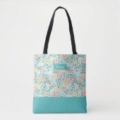 Farbenfrohe Botanische Tote Tasche (Vorderseite)