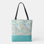 Farbenfrohe Botanische Tote Tasche (Rückseite)