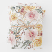 Farbenfrohe botanische Wasserfarbenmuster Geschenkpapier Set (Beispiel)