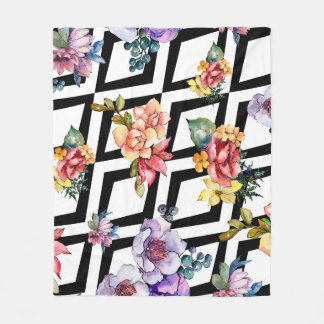 Farbenfrohe Bouquet-Blume. Floral botanisch Fleecedecke
