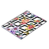 Farbenfrohe Bouquet-Blume. Floral botanisch Notizblock (Linke Seite)