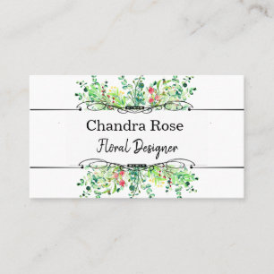 Farbenfrohe Bouquet Business Card Visitenkarte