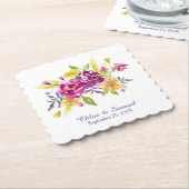 Farbenfrohe Bouquet-Hochzeit Untersetzer (angewinkelt)