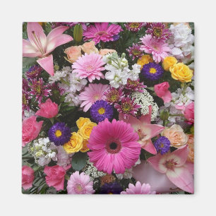 farbenfrohe Bouquet Magnet