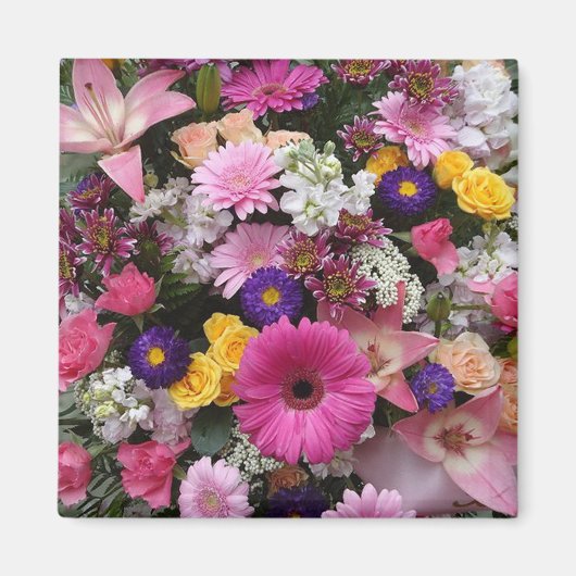 farbenfrohe Bouquet Magnet (Vorne)