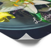 Farbenfrohe Bouquet mit Lilie Poster (Ecke)