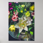 Farbenfrohe Bouquet mit Lilie Poster (Vorne)