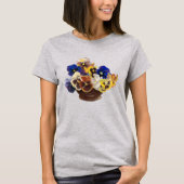 Farbenfrohe Bouquet mit Stiefmütterchen T-Shirt (Vorderseite)