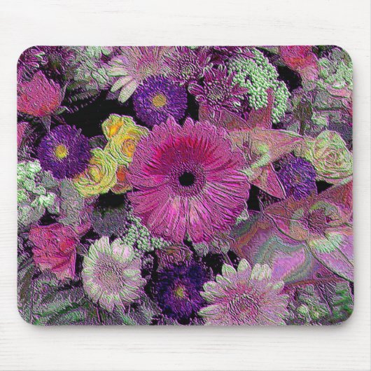 farbenfrohe Bouquet Mousepad (Vorne)