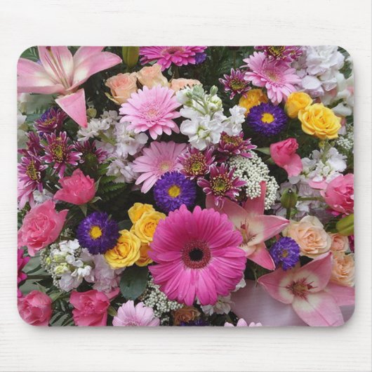 farbenfrohe Bouquet Mousepad (Vorne)