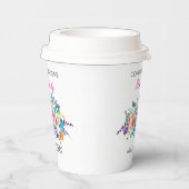 Farbenfrohe Bouquet Paper Cup Pappbecher (Rechts)