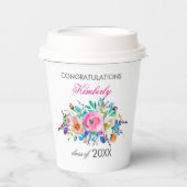 Farbenfrohe Bouquet Paper Cup Pappbecher (Vorderseite)