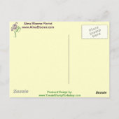 farbenfrohe Bouquet Postkarte (Rückseite)