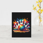 Farbenfrohe Bowling Game Day Bowling Lover Niedlic Karte (Gelbe Blume)
