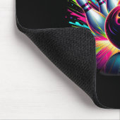 Farbenfrohe Bowling Game Day Bowling Niedlich Vibr Mousepad (Ecke)