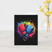 Farbenfrohe Boxhandschuhe Karte (Gelbe Blume)