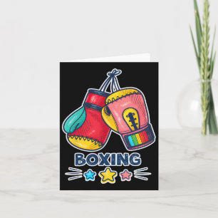 Farbenfrohe Boxhandschuhe Kunst und Stars Karte