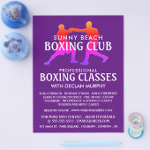 Farbenfrohe Boxing-Matches, Boxing-Class-Advert-Fl Flyer (Einzeln)