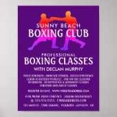 Farbenfrohe Boxpassage, Boxing-Klassenwerbung Poster (Vorne)