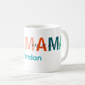 Farbenfrohe Boy Mama-Tasse Kaffeetasse (VorderseiteRechts)