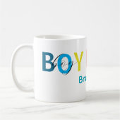 Farbenfrohe Boy Mama-Tasse Kaffeetasse (Links)