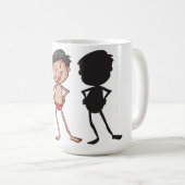 Farbenfrohe Boy Sketches Kaffee Tasse (VorderseiteRechts)