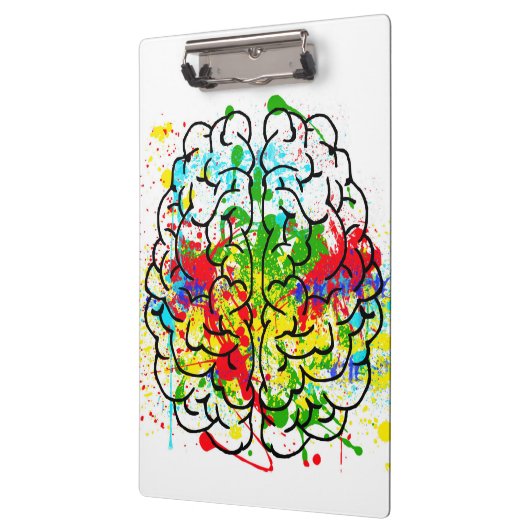 Farbenfrohe Brain Clipboard Klemmbrett (Links)