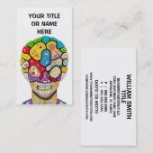 Farbenfrohe Brain Puzzles Stücke Visitenkarte (Vorne/Hinten)