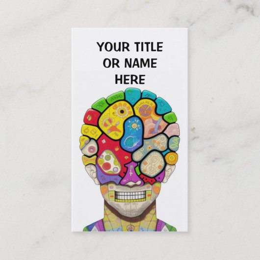Farbenfrohe Brain Puzzles Stücke Visitenkarte (Vorderseite)