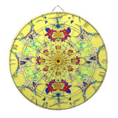 Farbenfrohe braune Damaskus Design Art Print Dartscheibe (vorne)