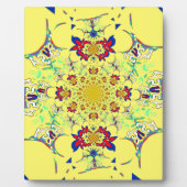 Farbenfrohe braune Damaskus Design Art Print Fotoplatte (Vorderseite)