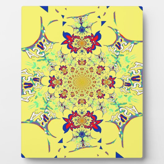 Farbenfrohe braune Damaskus Design Art Print Fotoplatte (Vorderseite)