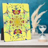 Farbenfrohe braune Damaskus Design Art Print Fotoplatte (Seite)