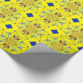 Farbenfrohe braune Damaskus Design Art Print Geschenkpapier (Ecke)