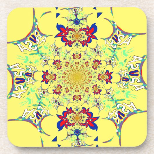 Farbenfrohe braune Damaskus Design Art Print Getränkeuntersetzer (Vorderseite)