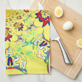 Farbenfrohe braune Damaskus Design Art Print Handtuch (Viertel Falte)