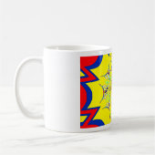 Farbenfrohe braune Damaskus Design Art Print Kaffeetasse (Links)