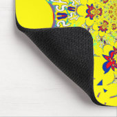 Farbenfrohe braune Damaskus Design Art Print Mousepad (Ecke)