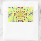 Farbenfrohe braune Damaskus Design Art Print Rechteckiger Aufkleber (Tasche)