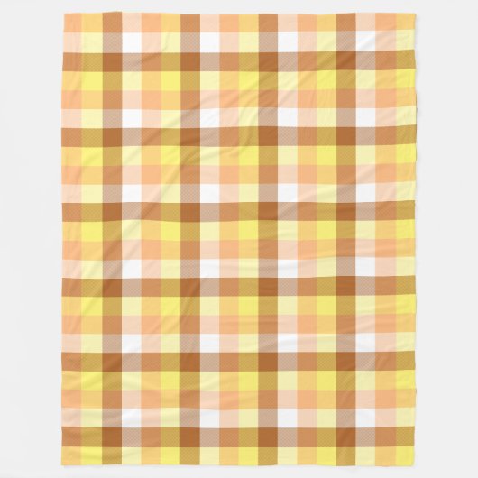 Farbenfrohe braune Orangengelbe Fallmuster Fleecedecke (Vorderseite)