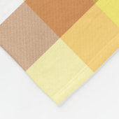 Farbenfrohe braune Orangengelbe Fallmuster Fleecedecke (Ecke)