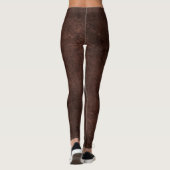 Farbenfrohe Brauntöne - Marmorabdruck Schokolade Leggings (Rückseite)