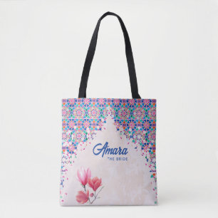 Farbenfrohe Bride Tote Bag - Eleganter Mosaik Arch Tasche