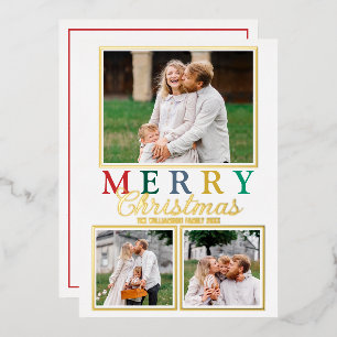 Farbenfrohe Briefe 3 Foto Chic Frohe Weihnachten G Folien Feiertagskarte