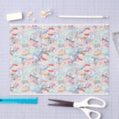 Farbenfrohe Briefmarke für Reisen oder Briefmarken Seidenpapier (Handwerk)