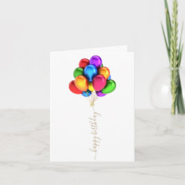 Farbenfrohe Bright Balloons | Happy Birthday Scrip Karte