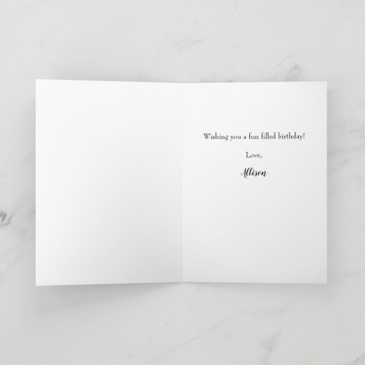 Farbenfrohe Bright Balloons | Happy Birthday Scrip Karte (Innenseite)