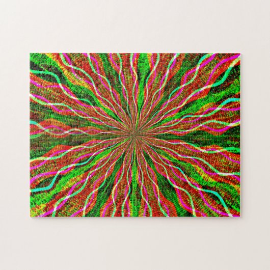 Farbenfrohe Bright Burst Herausforderung Retro Puz Puzzle (Horizontal)